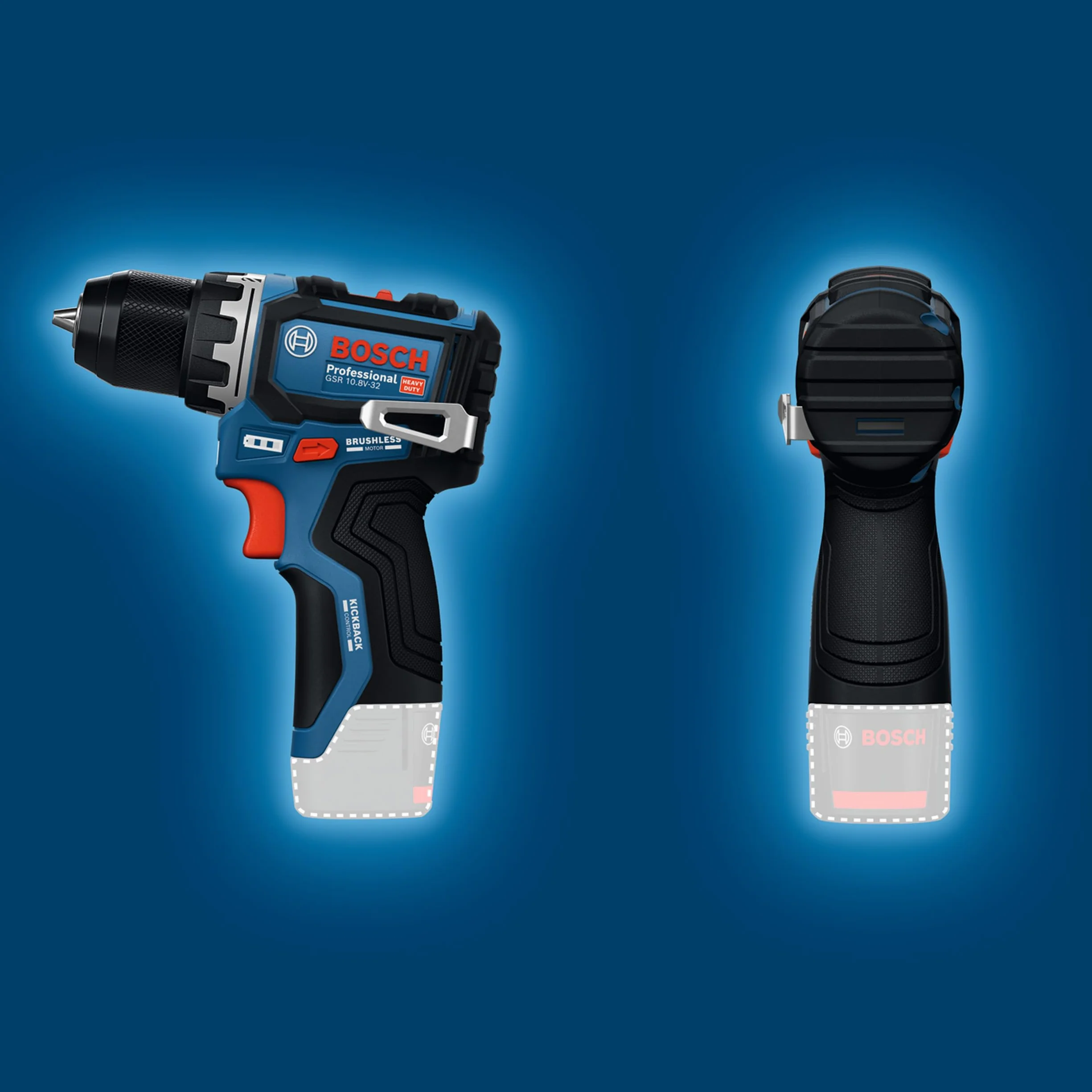 Bosch Professional 12V System Wiertarko-wkrętarka akumulatorowa GSR 12V-32 (Advanced KickBack Control, silnik bezszczotkowy)