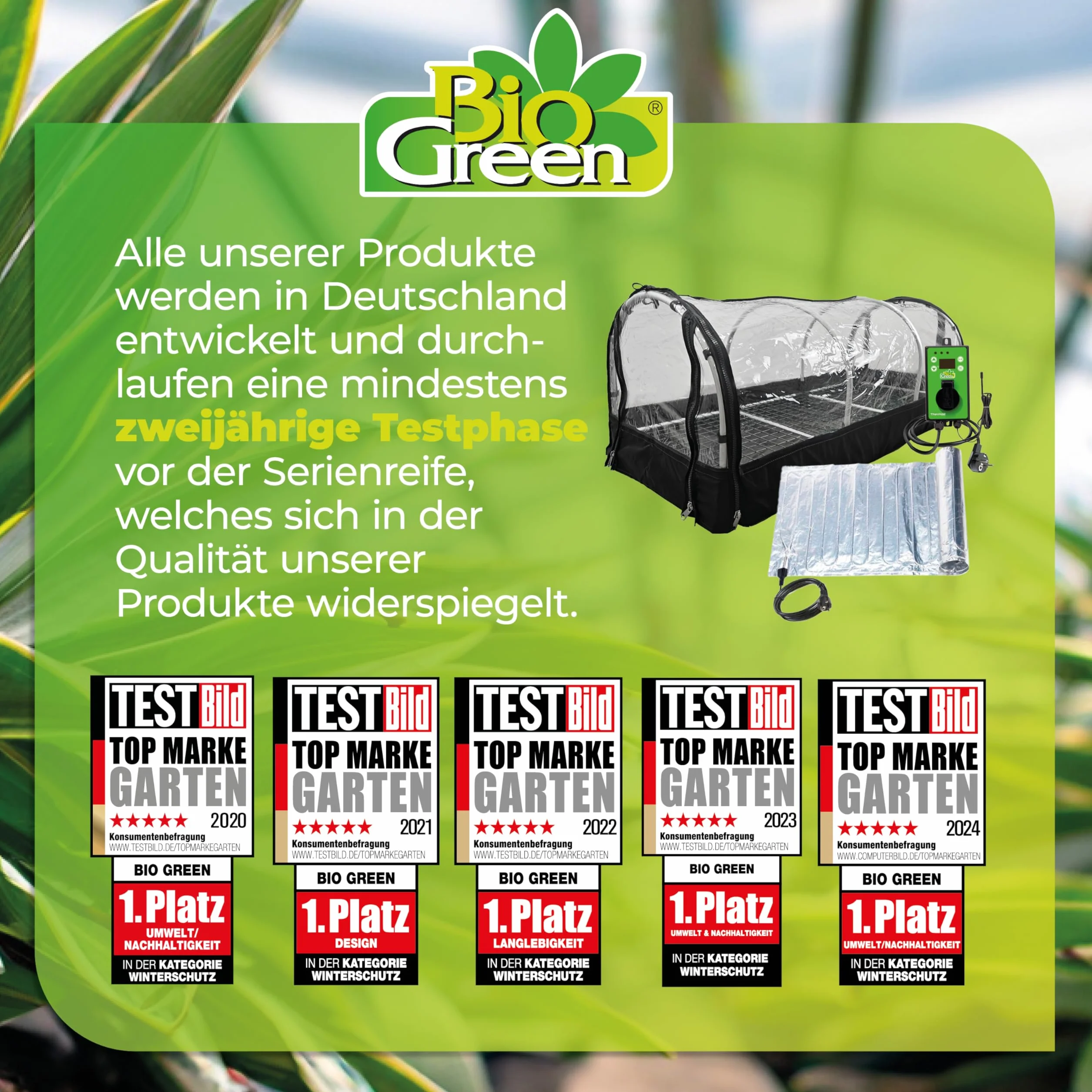 Bio Green Szklarnia pokojowa Jumbo XXL zestaw z matą grzewczą i cyfrowym termostatem rama aluminiowa 130x60x50 cm