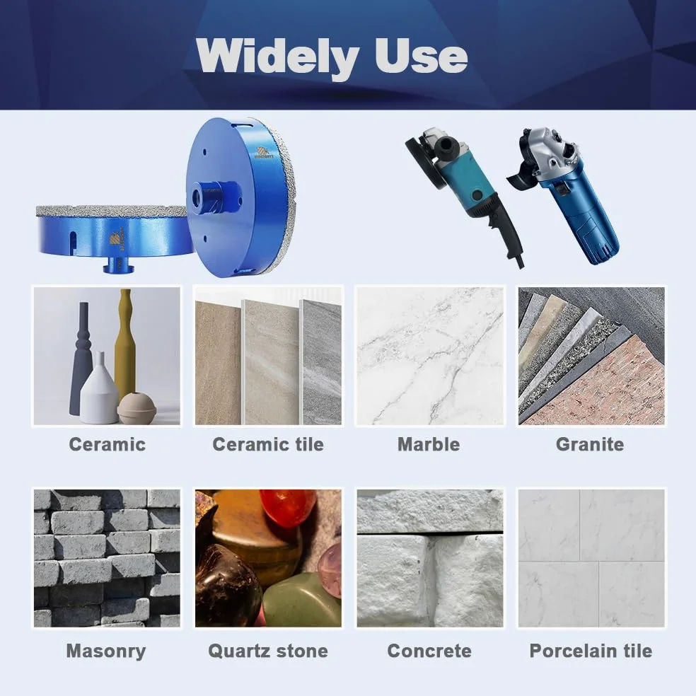 Diamentowe wiertło do płytek 150 mm – M14 wiertło diamentowe otwornica do płytek, porcelany, ceramiki, marmuru, granitu, wiercenia, do szlifierek kątowych