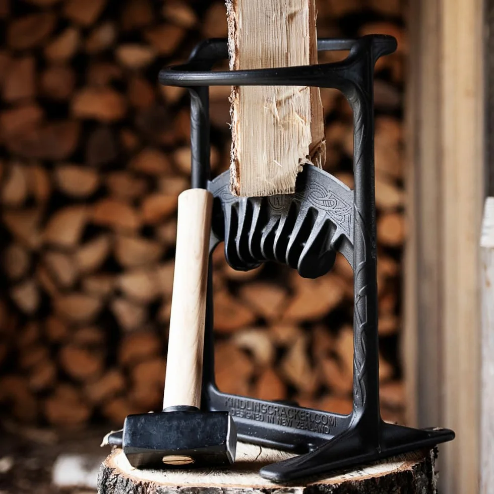 Kindling Cracker King Firewood Splitter With Hammer, Cover & Firelighters