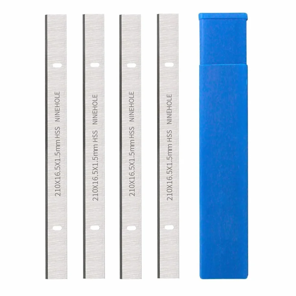4 sztuki HSS 210mm Noże do strugarki, 210mm Ostrze płaszczyzny do Planierka Dla Maszyny do obróbki drewna, 210 x16.5 x1.5mm