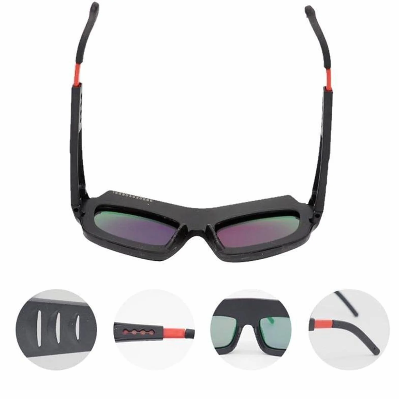 Automatyczne Przyciemnianie Gogle Spawalnicze Gogle Spawalnicze Zasilane energią słoneczną Ochronne Ochronne Okulary Spawalnicze Maska ​​kask do Spawania