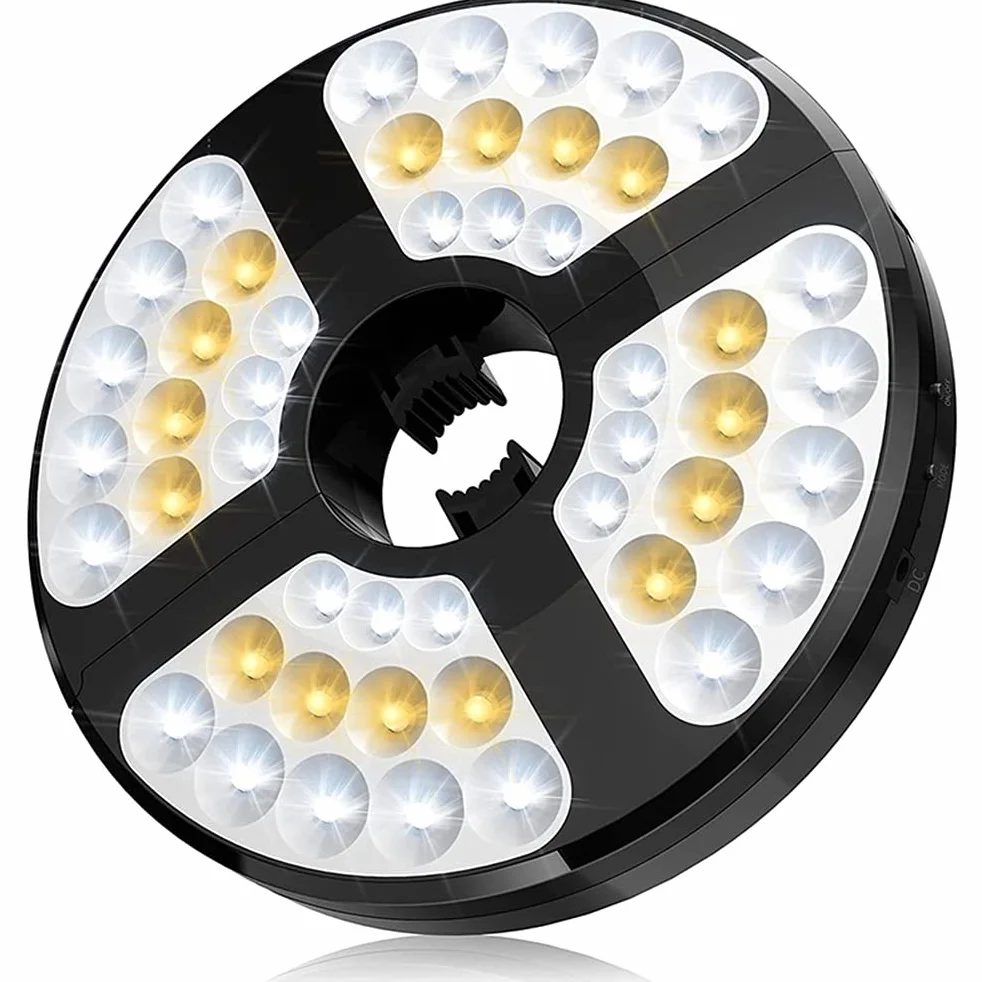 48 LED oświetlenie parasola przeciwsłonecznego na zewnątrz, 450 lumenów, z 3 trybami ładowania USB lampa do ogrodu, na plażę, imprezę, kemping, oświetlenie parasolowe solarne