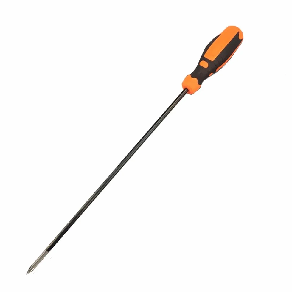 Bardzo długi śrubokręt krzyżowy krzyżowy krzyżowy z rowkiem 6 x 100 mm, długość chwytu 300 mm, długość całkowita 420 mm, stal S2, narzędzia ręczne do naprawy domu (Phillips)