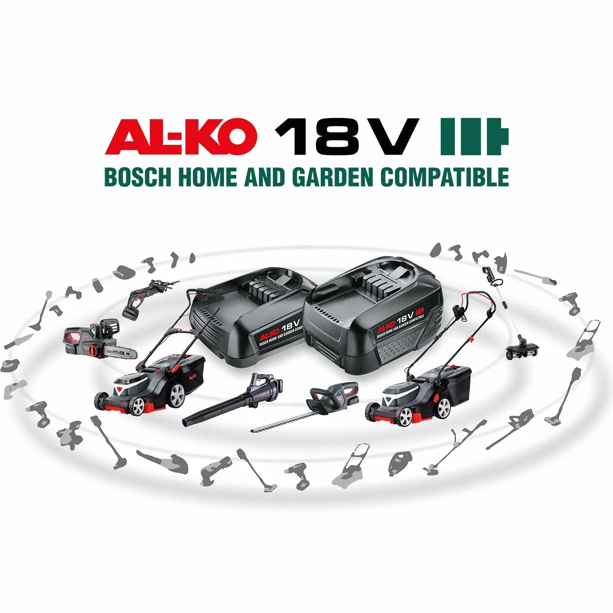 AL-KO Akumulatorowa podkaszarka do trawy GT 1825, akumulator litowo-jonowy 18 V, szerokość cięcia 25 cm, trzpień teleskopowy, automatyczna końcówka, w zestawie zapasowa szpula żyłki, szaro-czerwona,
