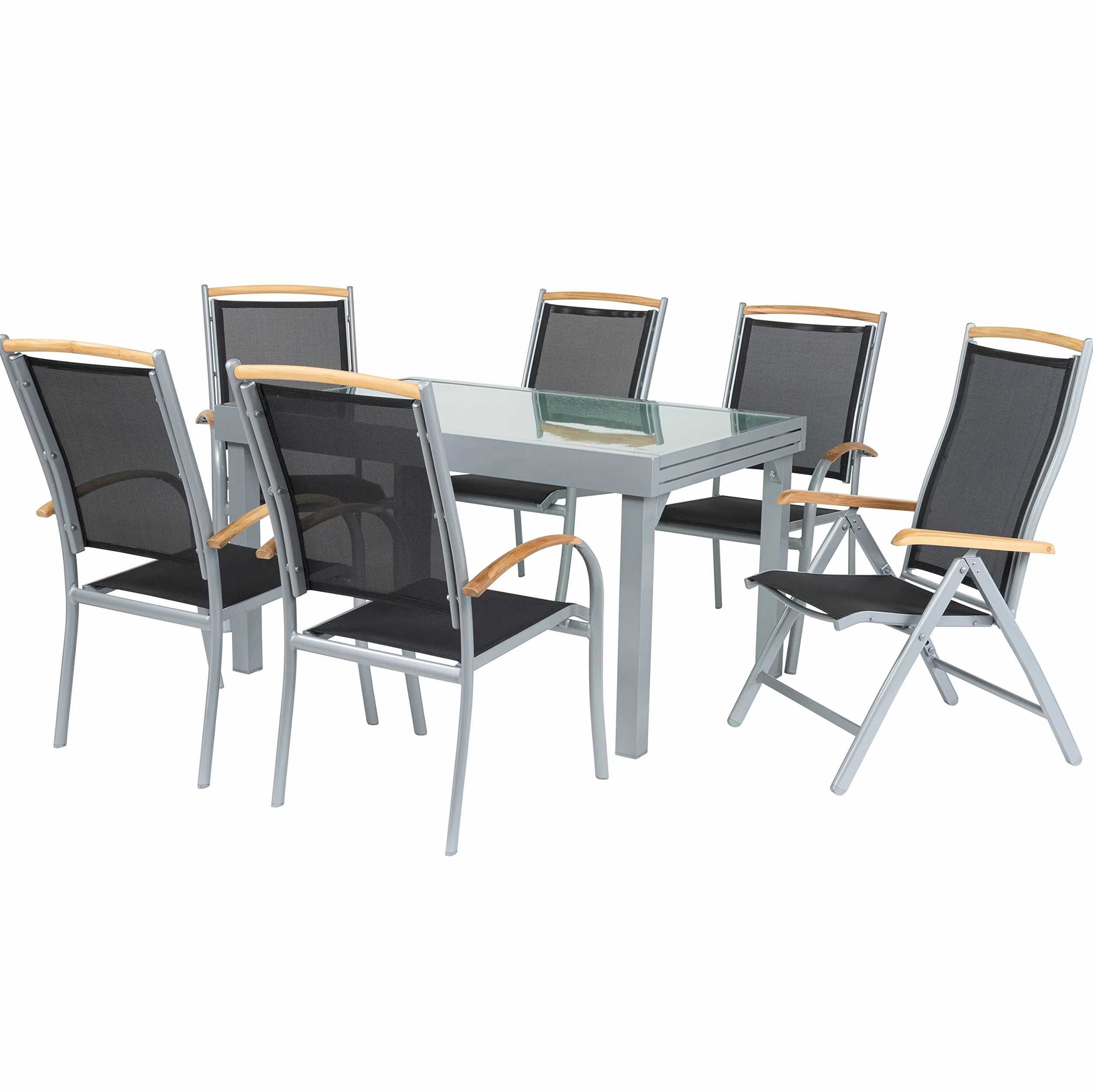 Diplomat stół ogrodowy wysuwany 135-270 cm aluminiowy srebrny