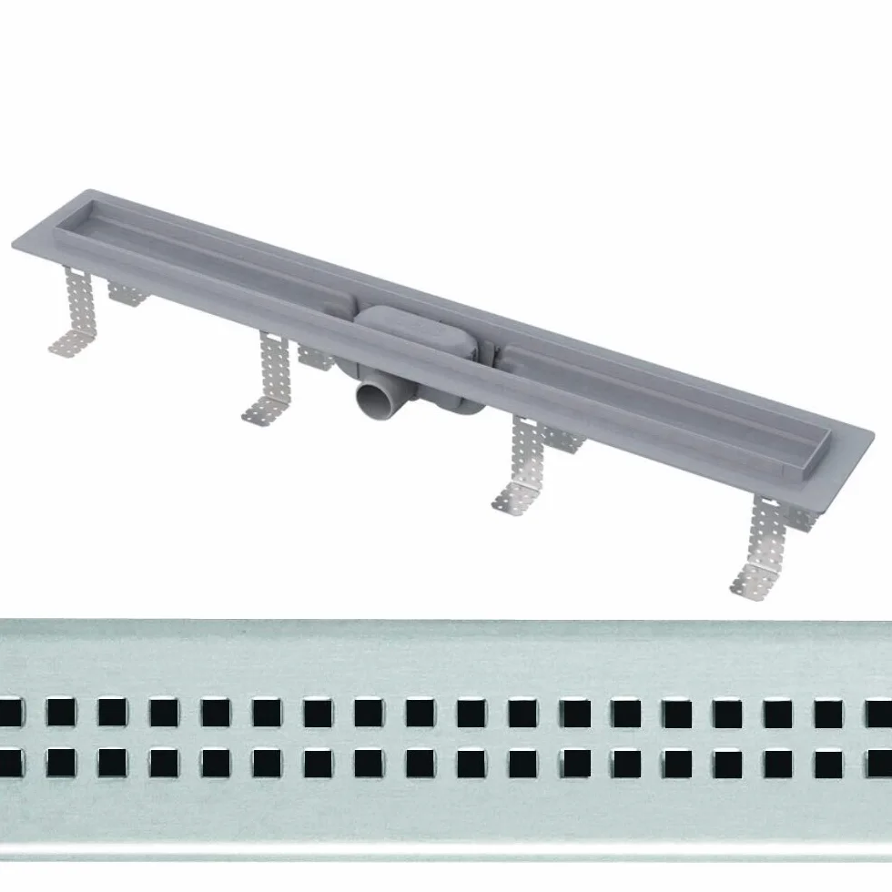 HoWaTech Rynna odpływowa rynna prysznicowa "No.9" odpływ prysznicowy z rusztem ze stali nierdzewnej, długość rusztu: 750 mm