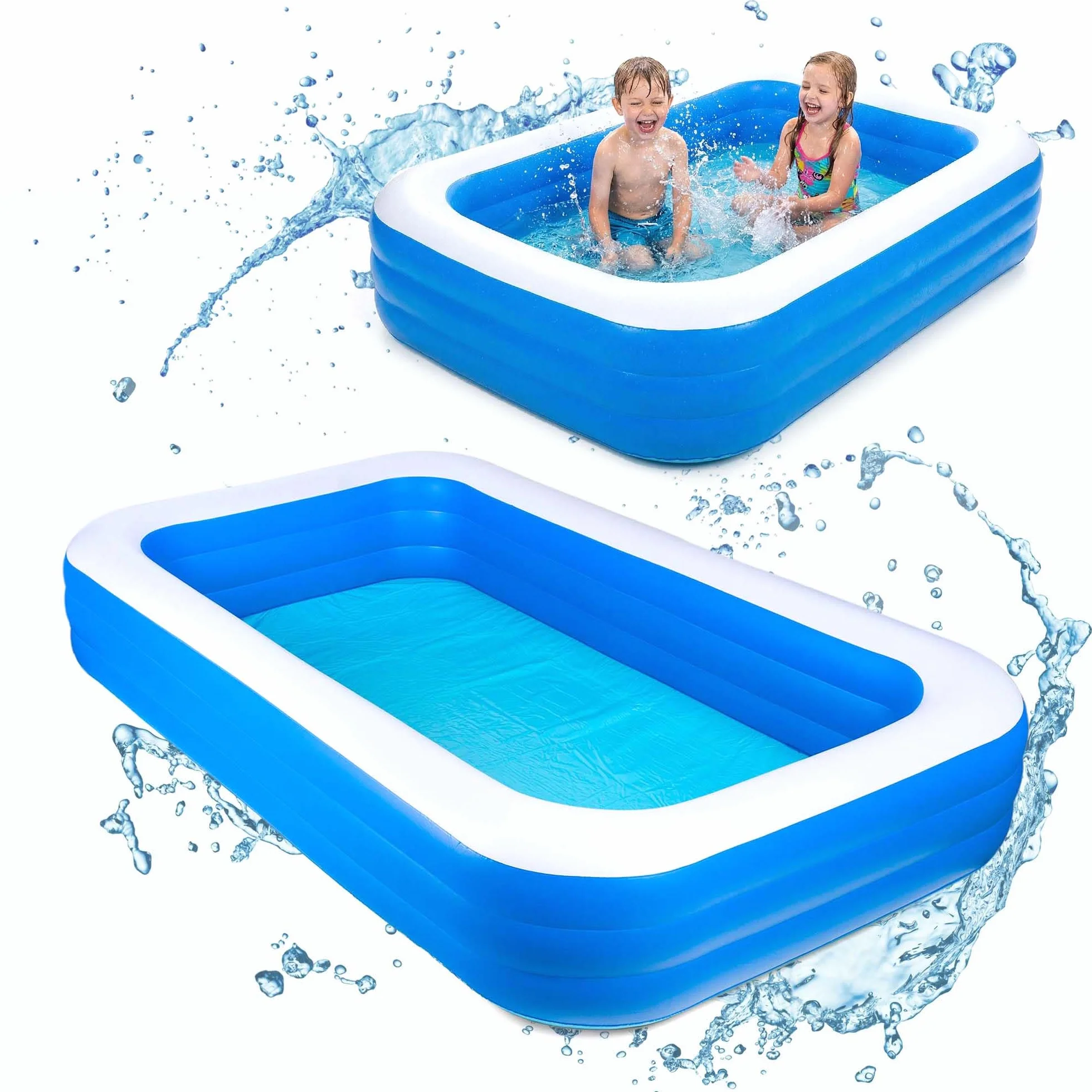 AQUASTIC Nadmuchiwany basen 305 x 183 x 56 cm 1160 l winylowy niebieski AIP-305R