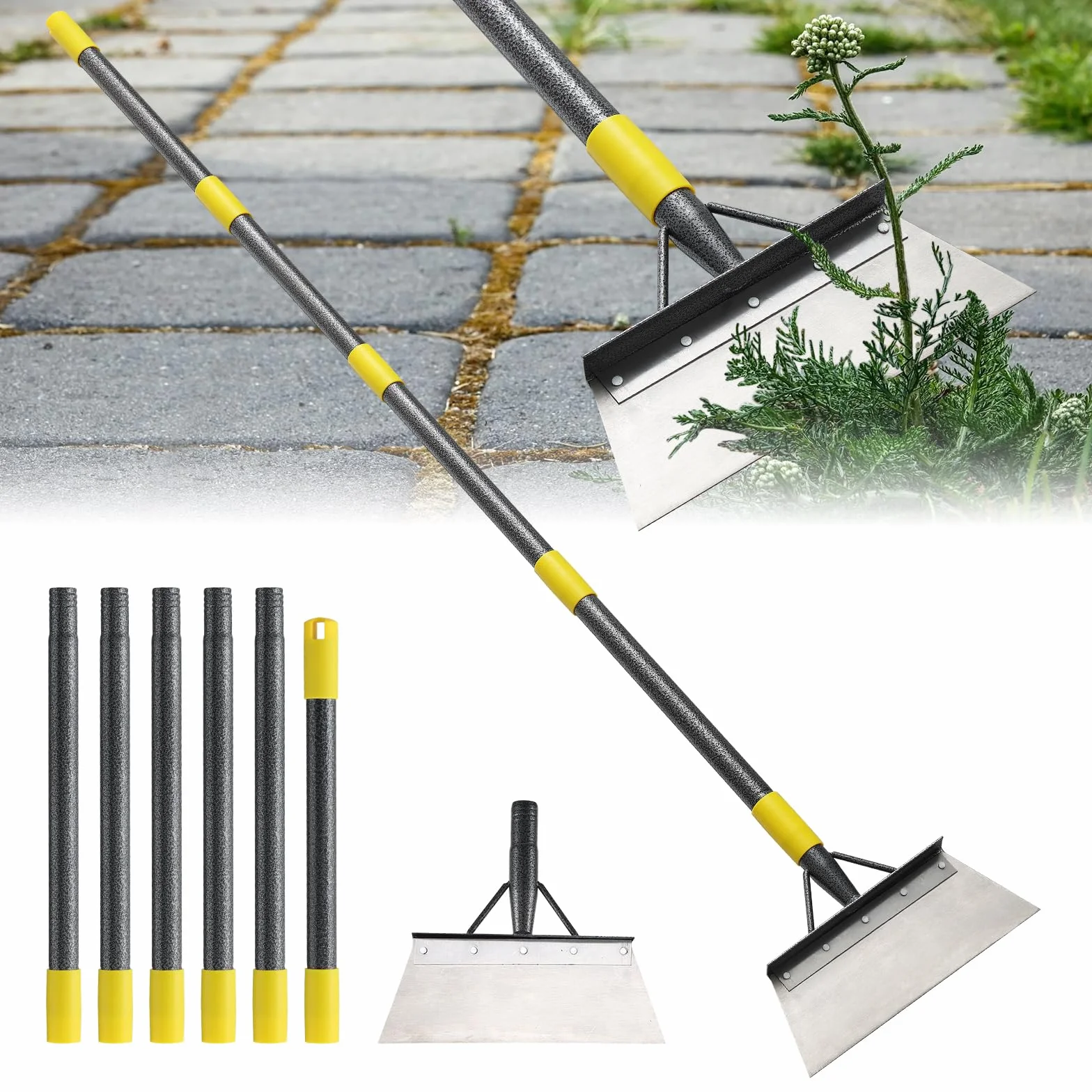 Łopata ogrodowa 200 cm z regulowanym uchwytem ergonomicznym do czyszczenia ogrodu