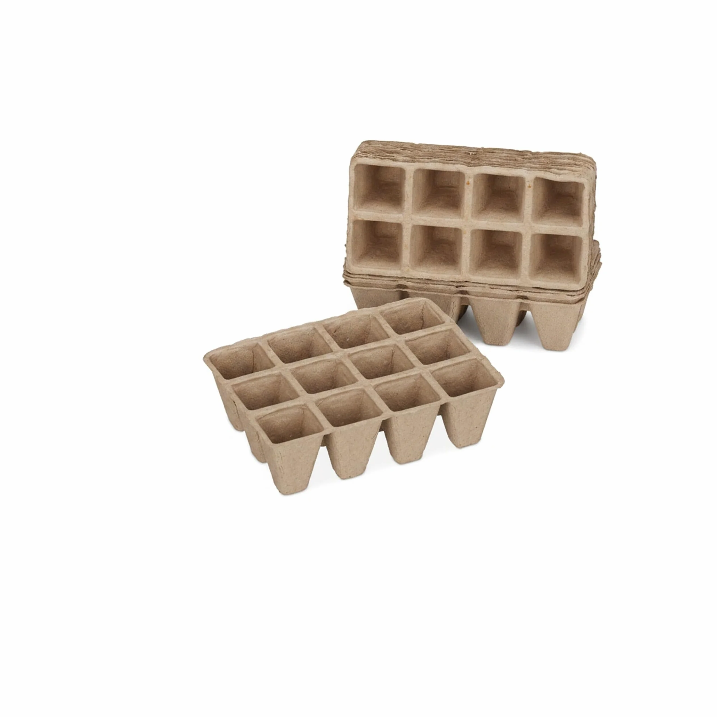 Relaxdays doniczki biodegradowalne kwadratowe 5cm zestaw 204 sztuk