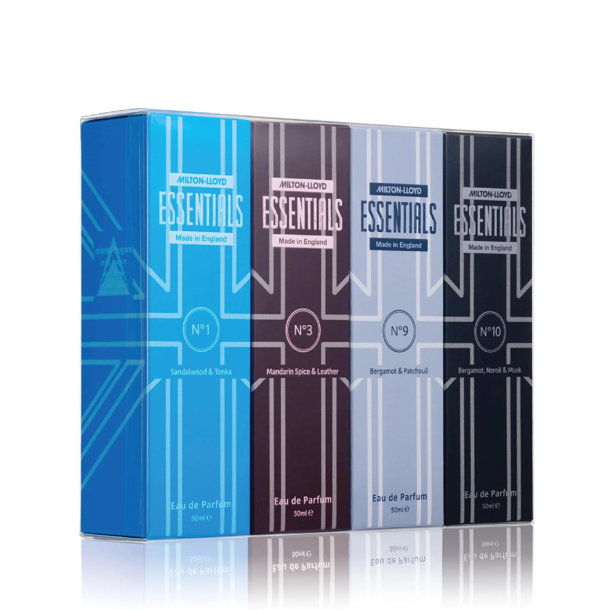Milton-Lloyd Essential Men's Perfume, 4 x 50 ml, Long-Lasting Luxury Perfume for Men by Milton-Lloyd