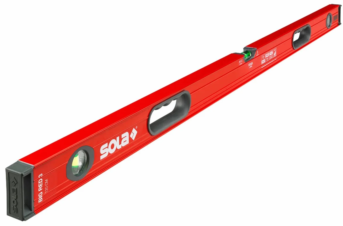 Sola RED3 poziomica aluminiowa 1,2 m z 2 uchwytami