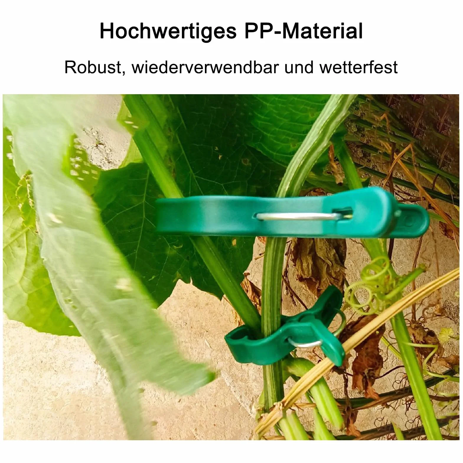 Klipsy do pomidorów, ogórków, kwiatów, ochrona roślin pnących (10 dużych + 10 małych)