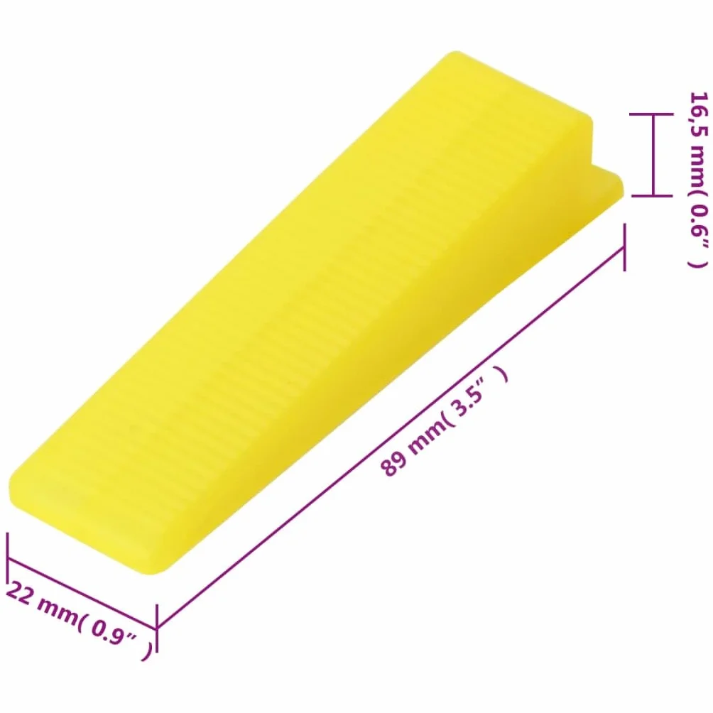 vidaXL System poziomowania płytek, 500 klinów, 2500 klipsów, 1 mm