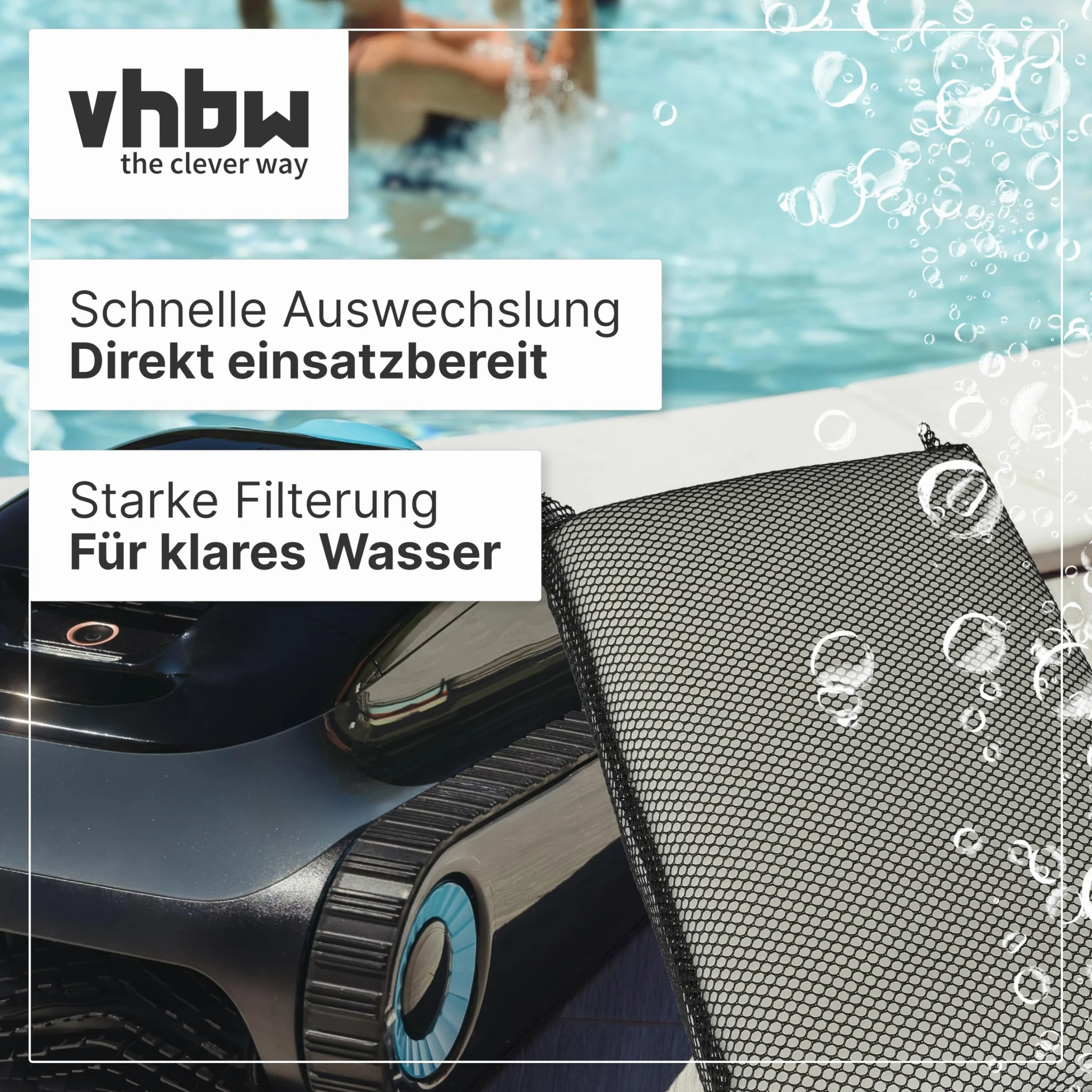 vhbw podkładka filtrująca kompatybilna z Dolphin E35, E35i, E10, E20, E25, E30, filtr dokładny 25 x 16 x 4 cm
