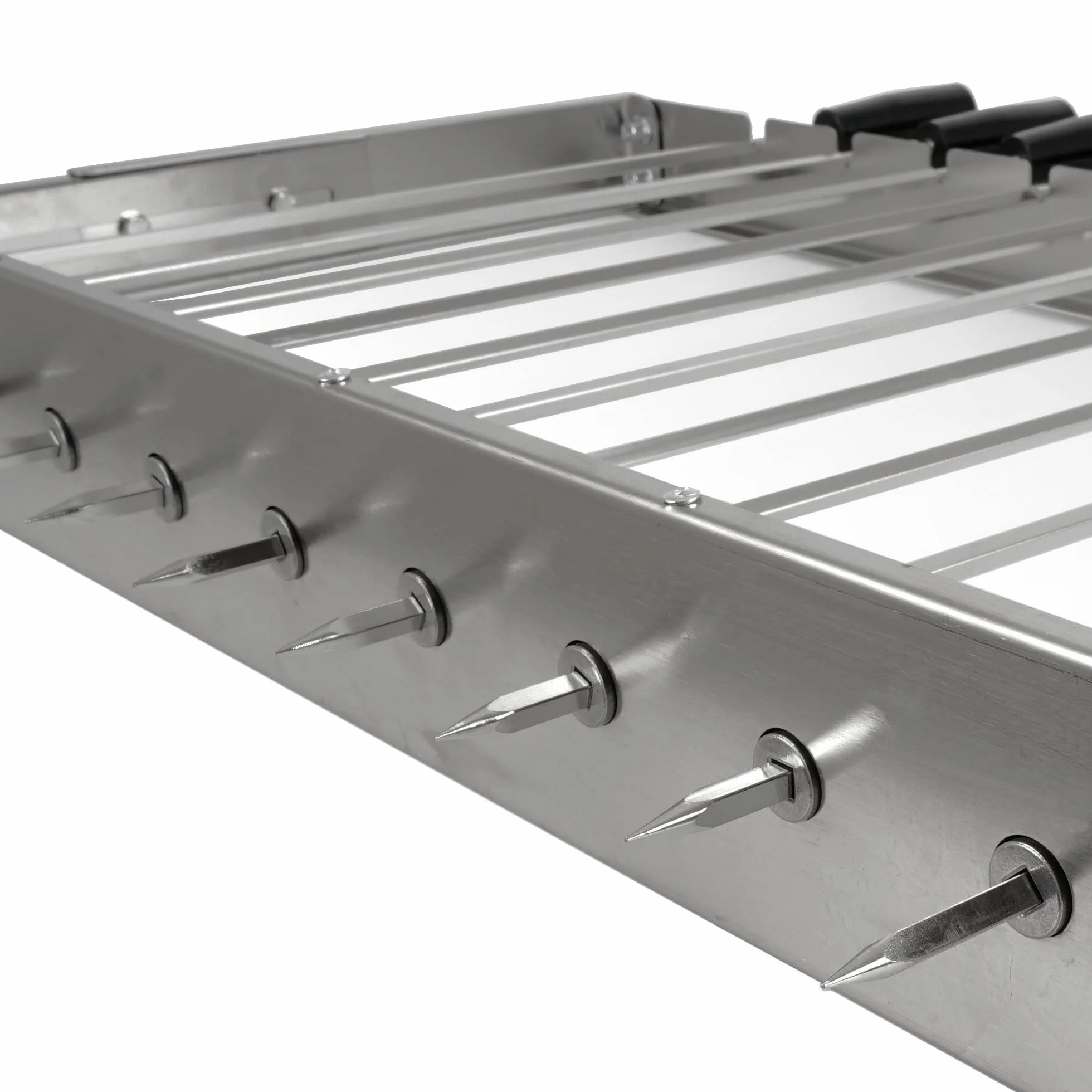 BBQ-Toro obrotowy rożen ze stali nierdzewnej 56 x 26-40 cm elektryczny z silnikiem