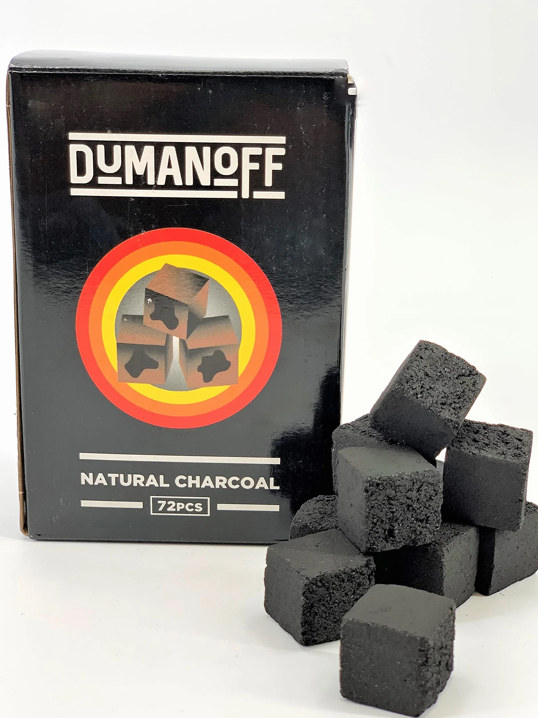 1 kg węgiel kokosowy - 72 szt - Format kwadratowy 25 mm
