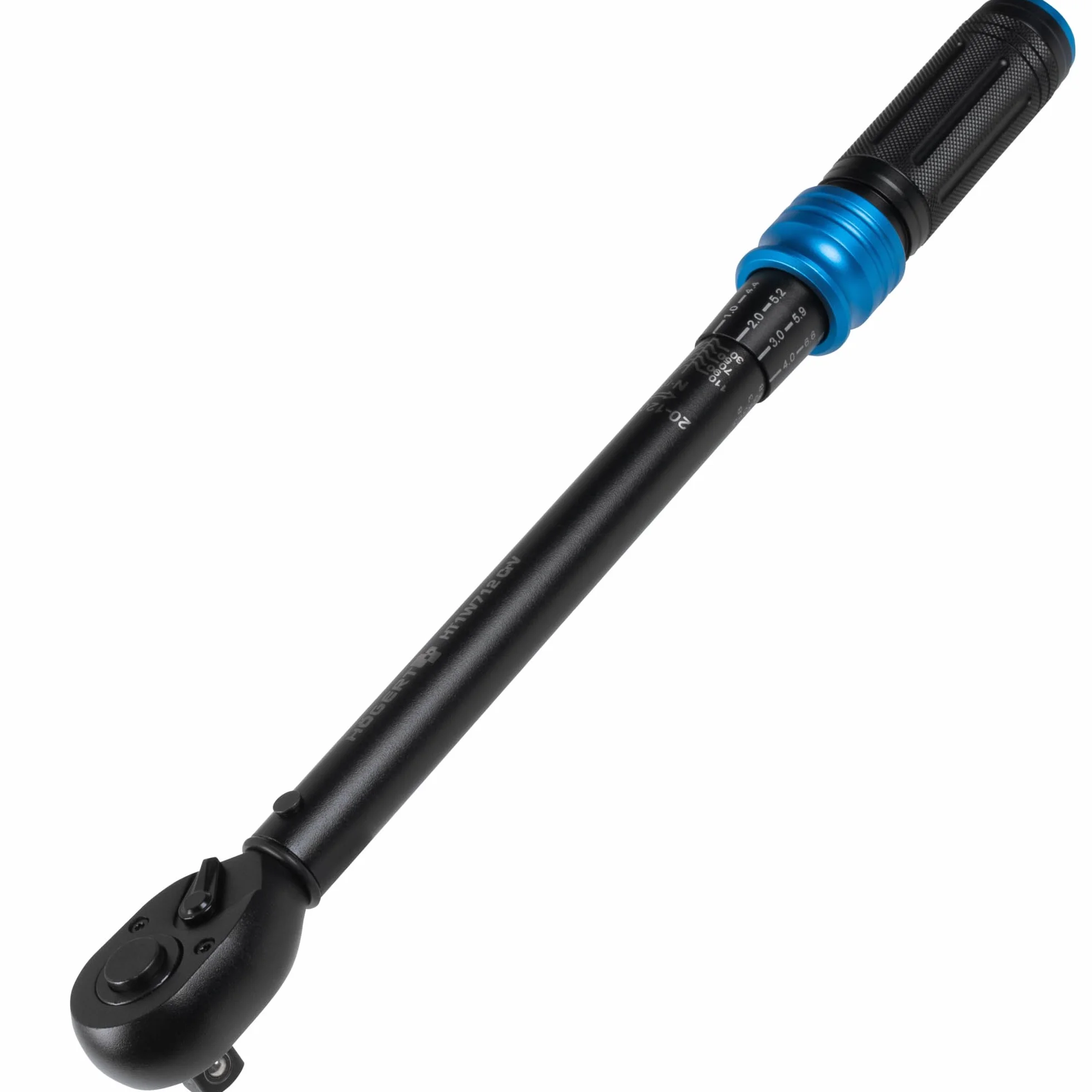 Högert Technik - Klucz dynamometryczny 1/2″ I 20-120 Nm I precyzyjny mechanizm zapadkowy z 72 zębami I ze stopu chromowo-molibdenowego I Obrót w lewo/w prawo I HT1W712