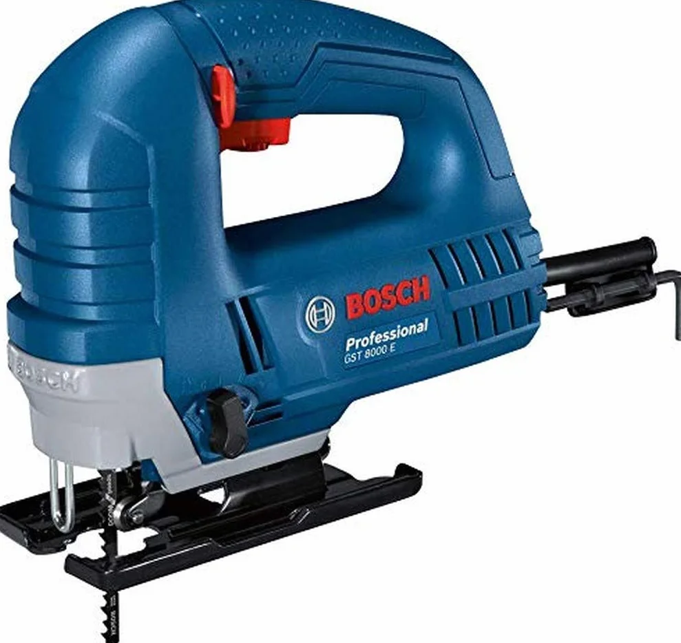 Bosch Professional: wyrzynarka GST 8000 E (710 W, prędkość skokowa bez obciążenia 800 – 3.100 min-1, 1 brzeszczot do wyrzynarek T144 D, osłona przeciwodpryskowa)
