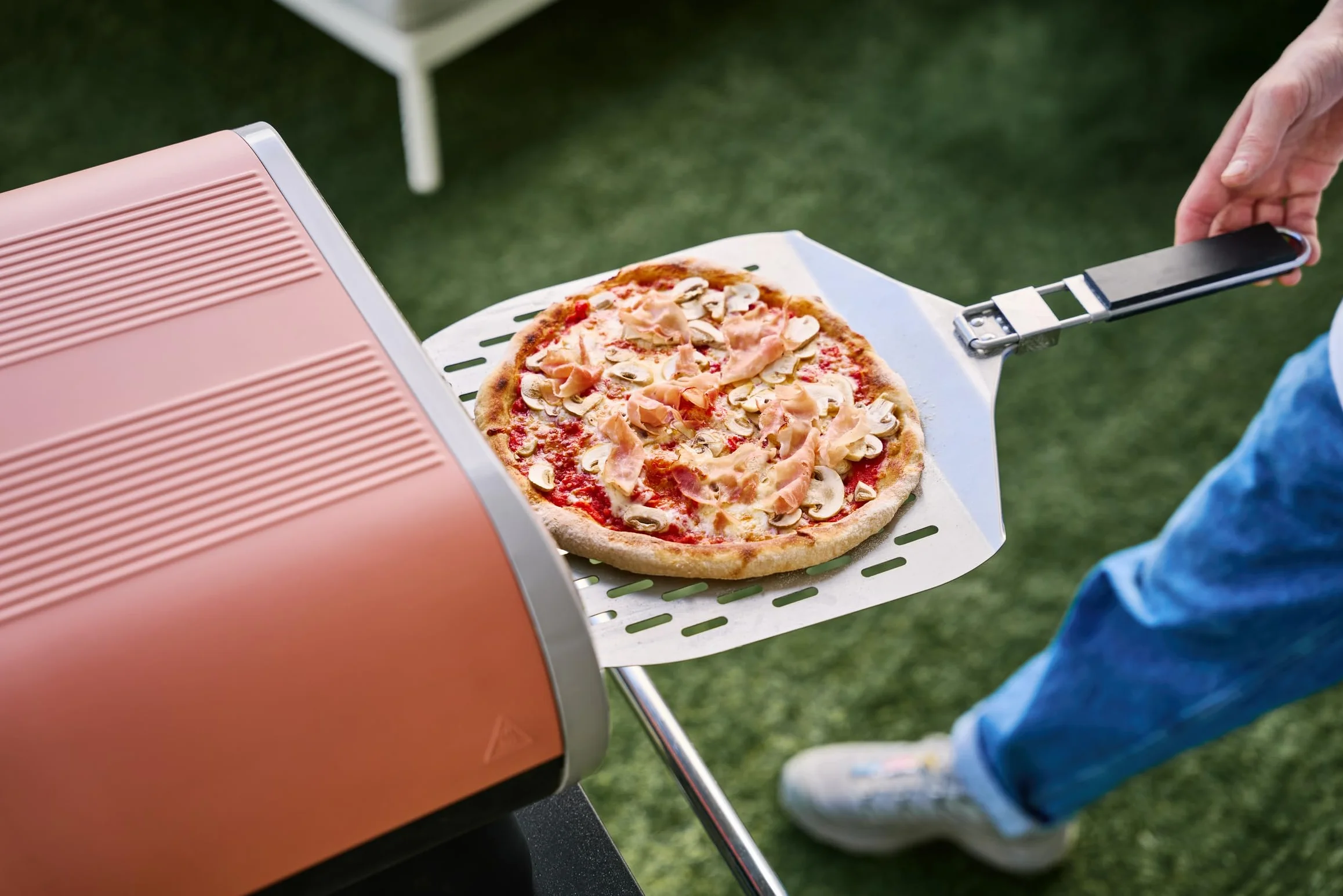 Tefal Pizza Pronto Elektryczny piec do pizzy na zewnątrz, automatyczny kamień obrotowy, 400°C, 4 temperatury