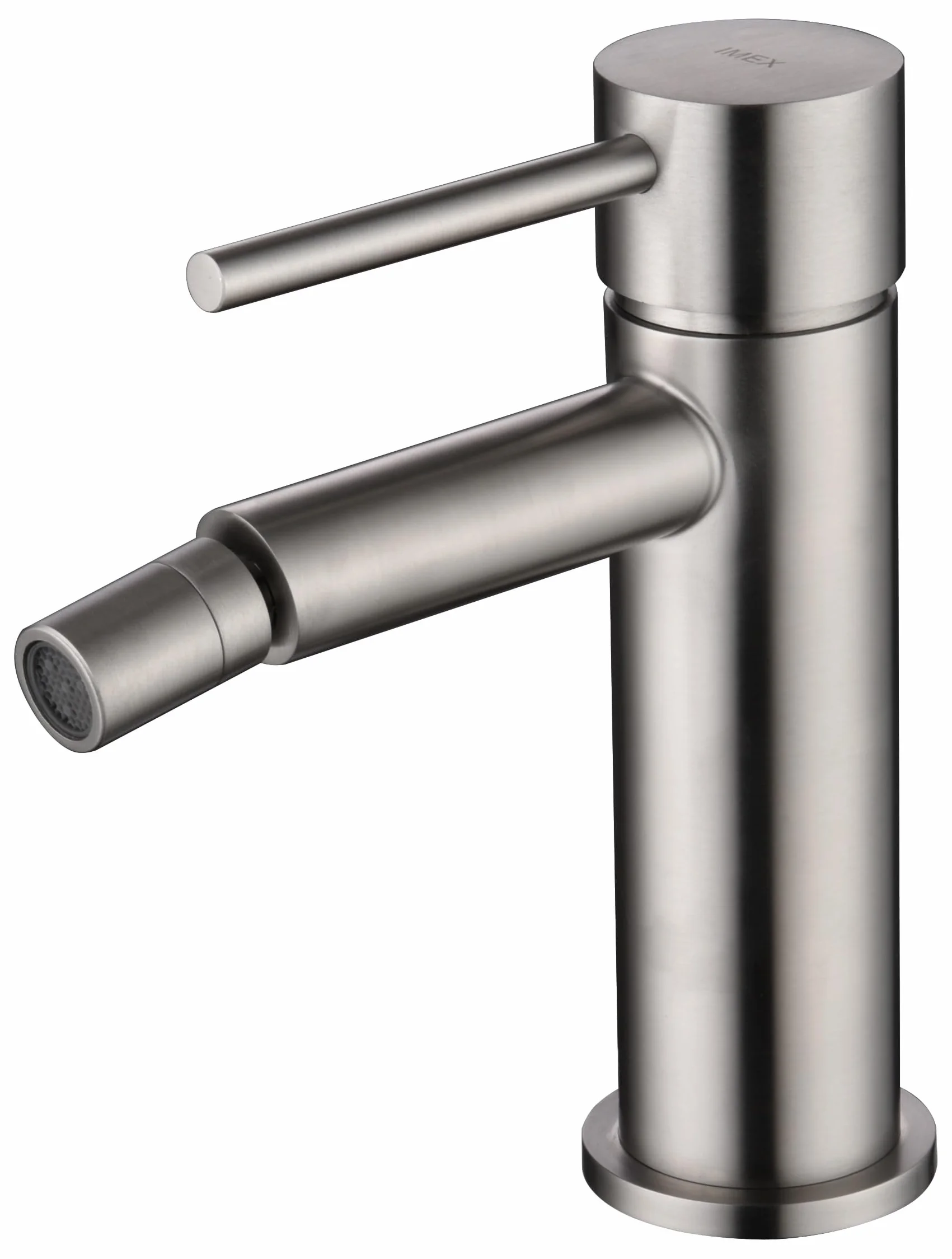 IMEX kran bidetowy, bateria bidetowa, bateria bidetowa, bateria bidetowa z mieszaczem ciepłej i zimnej wody, bateria Bidet, łatwa instalacja, seria moskiewska, kolor stalowy S316