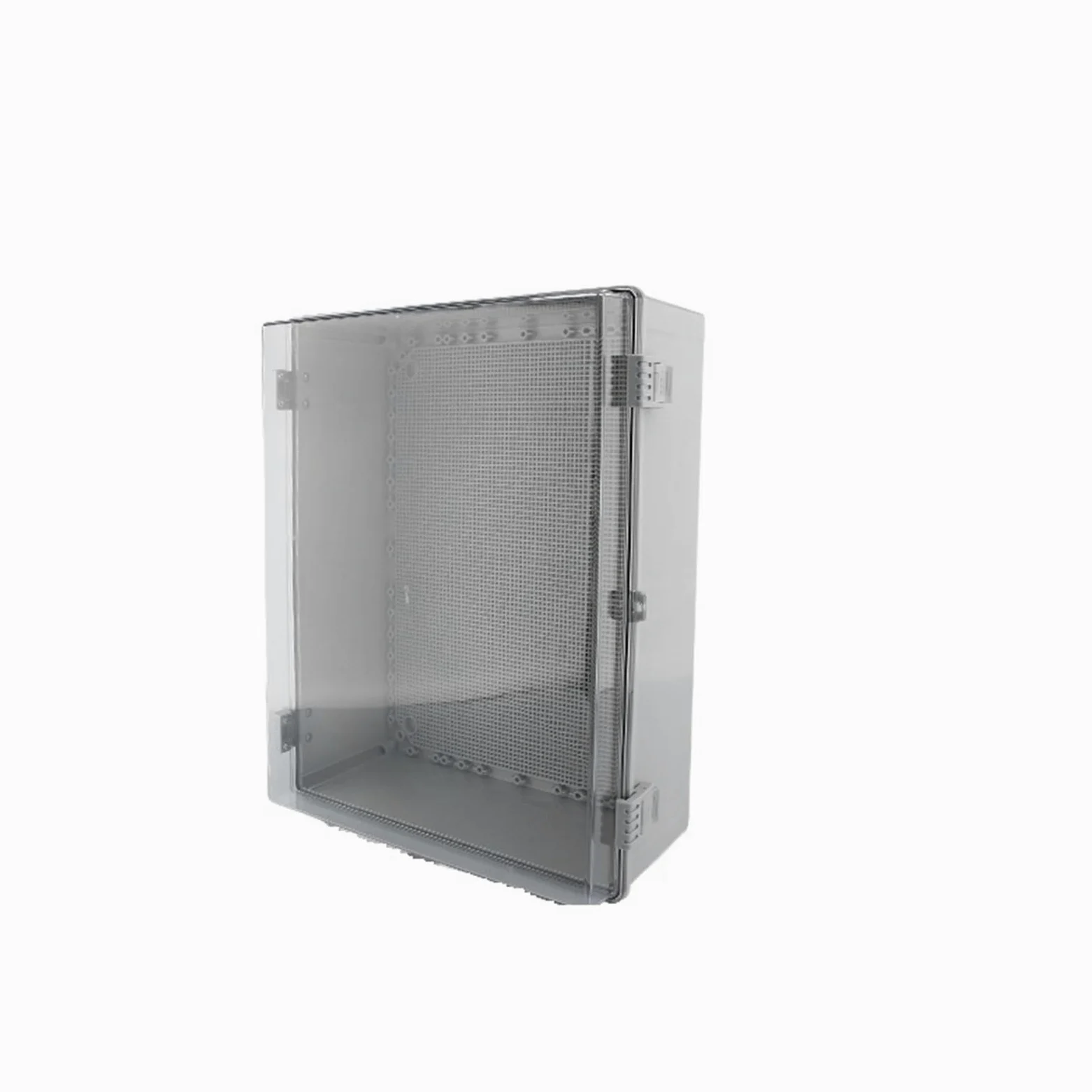 IP66 Abs Pc Hinged Plastikowa obudowa wodoodporna elektryczna skrzynka przyłączeniowa wodoodporna zewnętrzna plastikowa skrzynka rozdzielcza (166 x 93 x 65 mm, szara)
