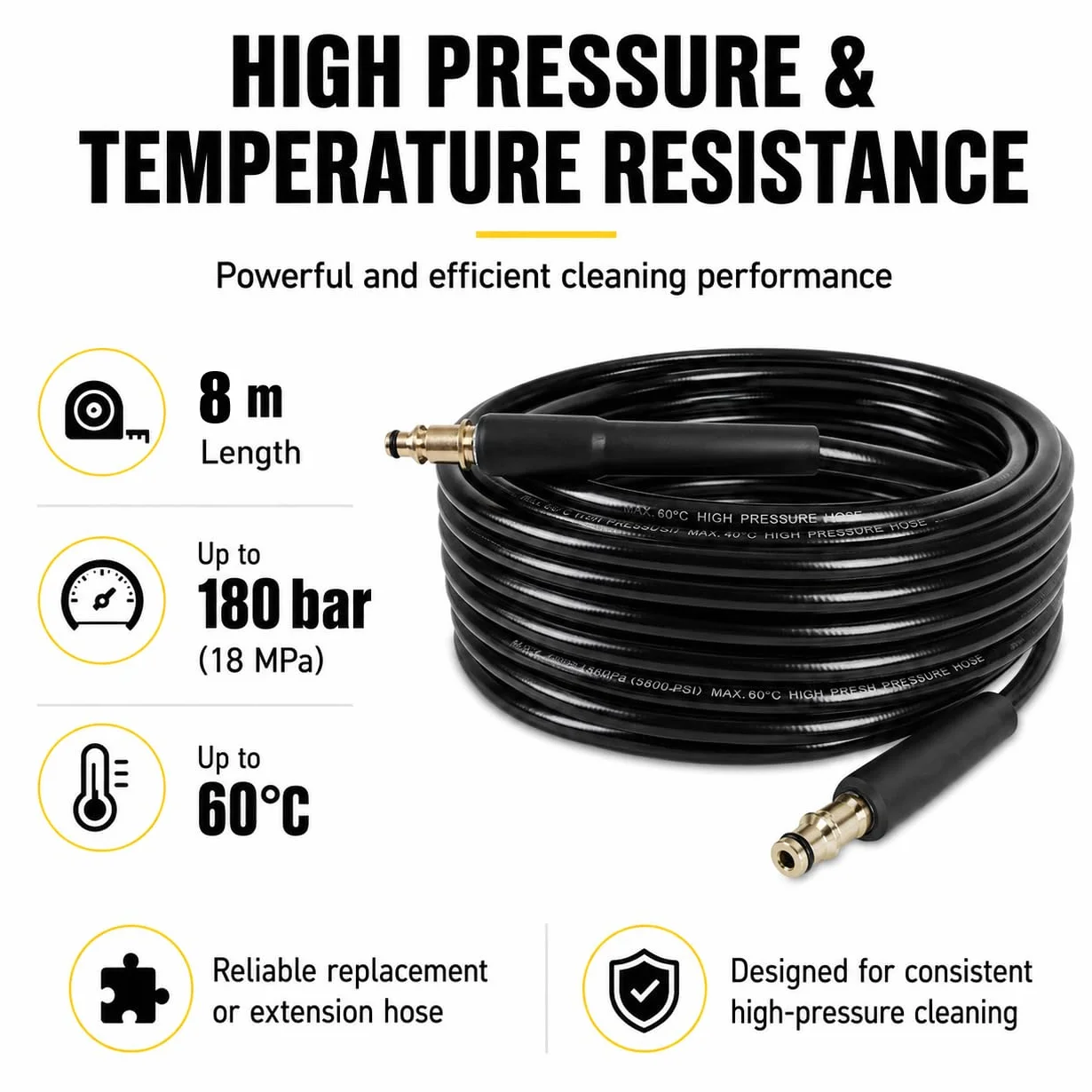 Wąż wysokociśnieniowy Kärcher K2-K7 Quick Connect 8 m przedłużający