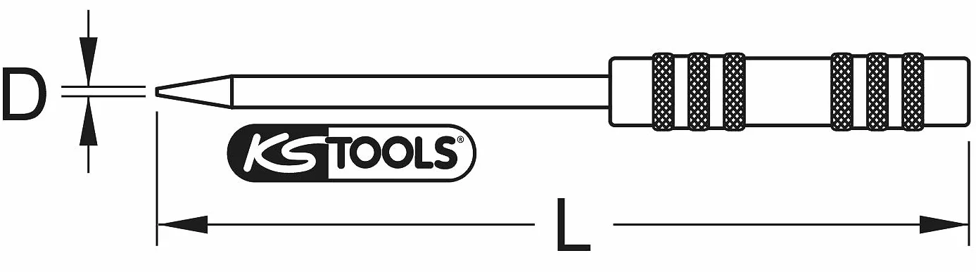KS Tools 300.2135 Rysik z węglików spiekanych, 170 mm