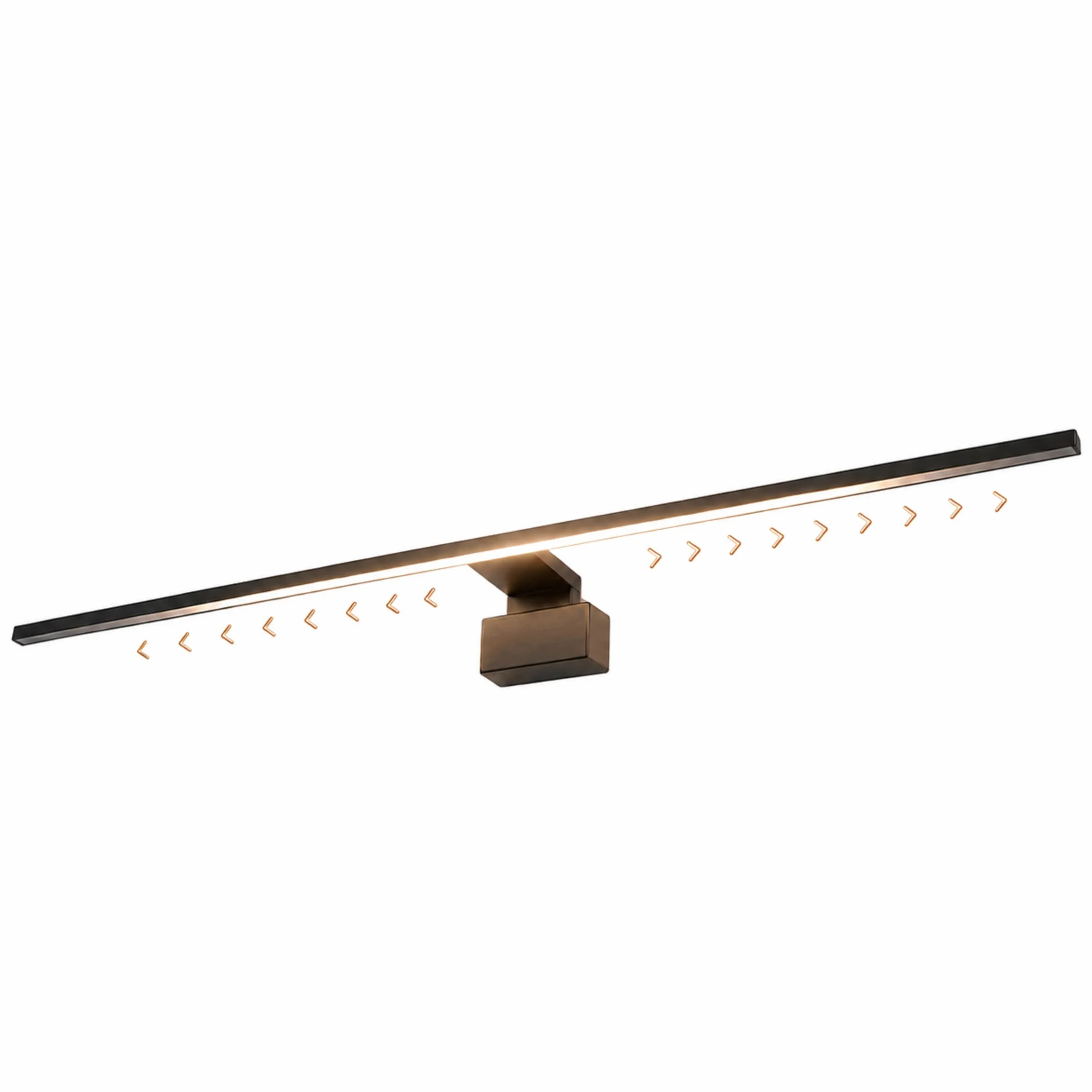 Kalb Running Light lampa łazienkowa LED, 80 cm, IP44, oświetlenie lustra z efektem strumienia świetlnego, 230 V, lampa łazienkowa na ścianę lub szafkę z lustrem, czarna/chrom, 3000 K/4000 K (czarna