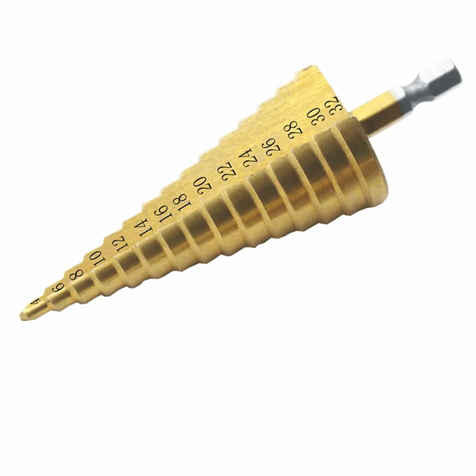 Wiertła do cięcia stali HSS duży stożek stopniowy t-ittan powlekany metal wiertła zestaw narzędzi tnących wycinak otworów 4-12/20/32mm (kolor: 1 szt. 4 20 mm) (1 szt. 4 32 mm)