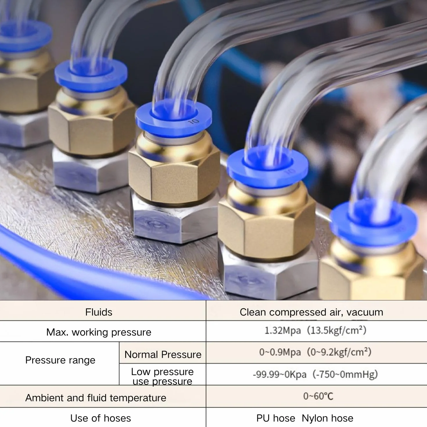4 sztuki 6 mm 1/2 ''PT gwint zewnętrzny prosty Push to Connect Fittings wąż wtykowy pneumatyczny szybkozłączka
