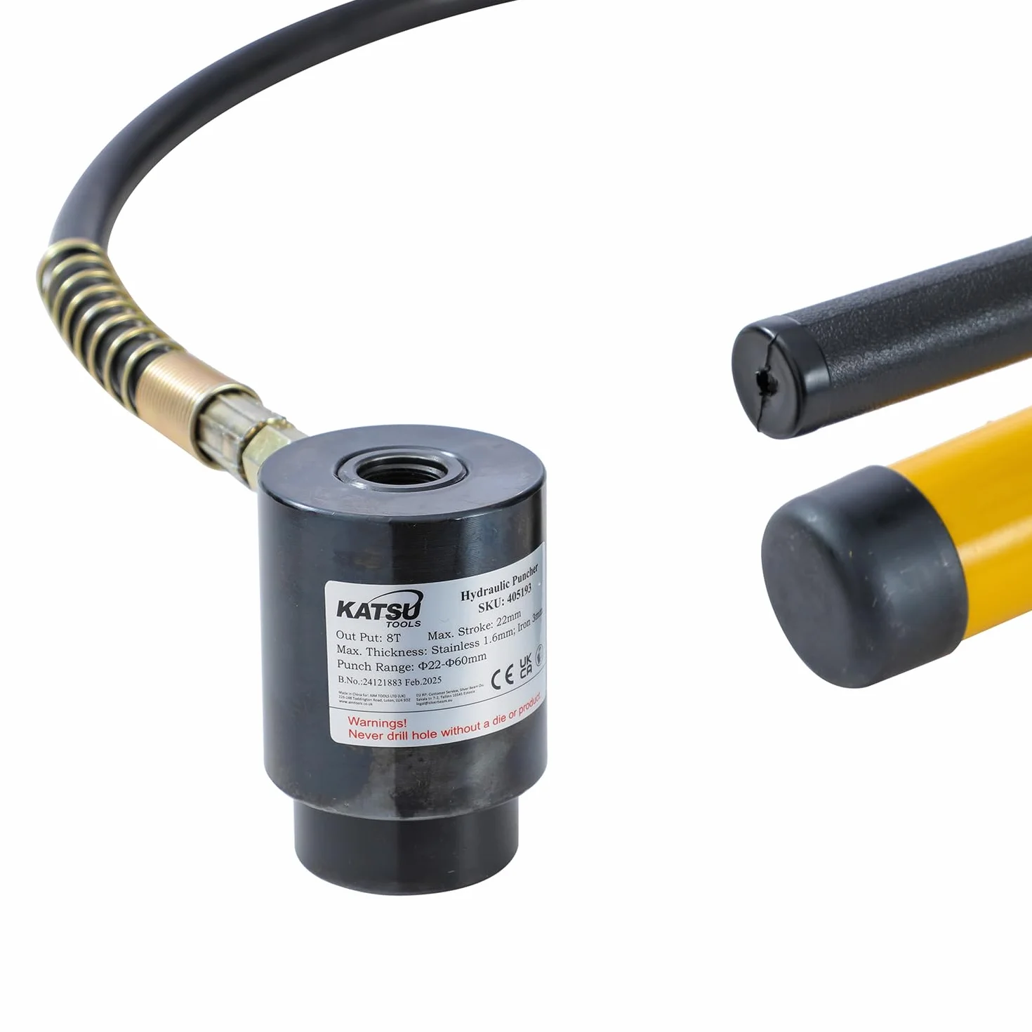 KATSU 22-60,5 mm 10 ton hydrauliczny metalowy otwór dziurkacz zestaw narzędzi byt 405193