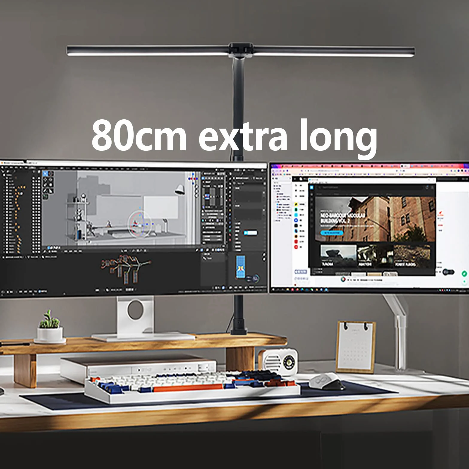 Architekt Lampa biurkowa, LED lampa biurkowa, Clip on Light 24W 5Tryby kolorów 5Ściemnialne elastyczne światło zaciskowe gęsiej szyi Pilot zdalnego sterowania biurowego stołu roboczego