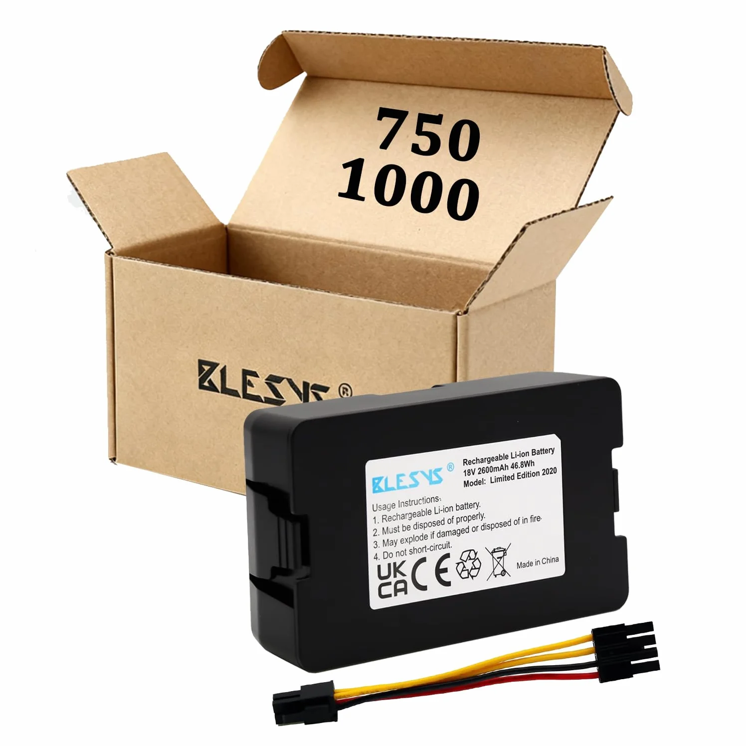 BLESYS Bateria do Gardena Sileno Life 750 1000（2019/2020/2021/2022/2023） Sileno City 250 400 500 1250 （2019/2020/2021/2022/2023） Sileno Minimo 250 500 Flymo Easilife 200/350/500/800 46.8Wh 18V
