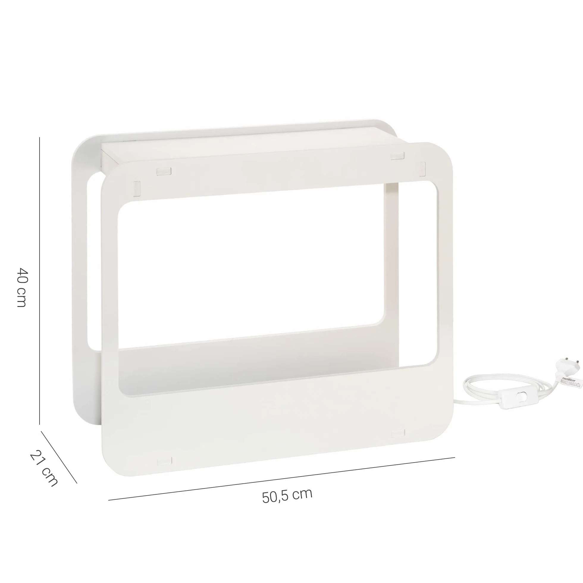 Romberg Homegarden mini szklarnia pokojowa z oświetleniem LED biała 50,5 x 21 x 40 cm