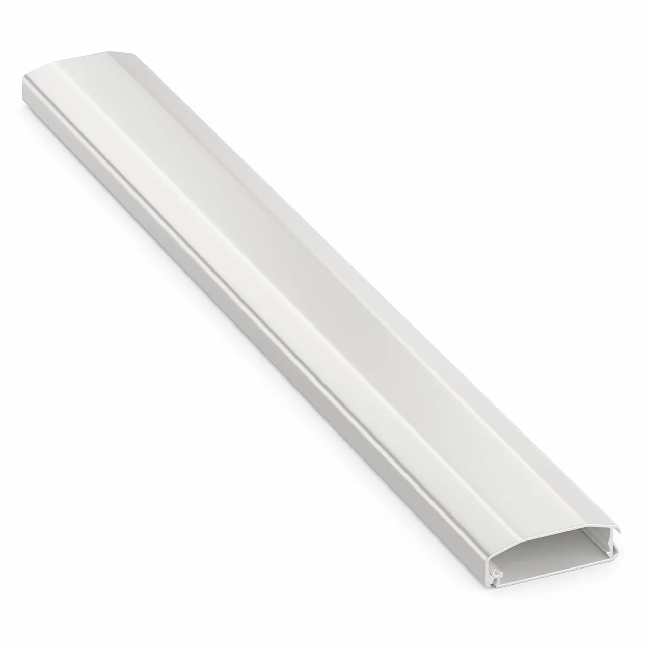 deleyCON uniwersalny kanał kablowy kanał liniowy innowacyjny mechanizm składania wysokiej jakości aluminium długość 50cm - szerokość 6cm - wysokość 2cm - biały