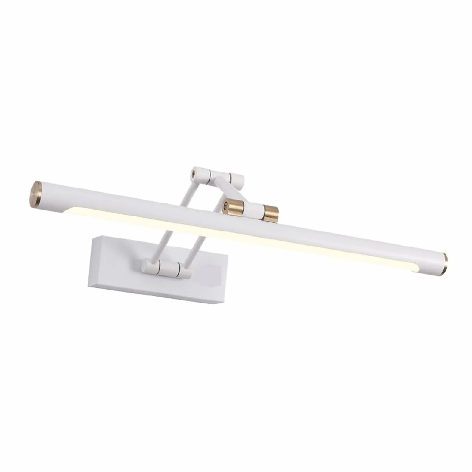 Światła obrazu Światło lustrzane LED Kinkiet Nowoczesna Łazienka Kinkiet 43cm 58cm AC85-265V Oświetlenie wewnętrzne Sypialnia Kinkiety Ścienne Oprawy oświetleniowe (Color : Warm, Size : White 43cm
