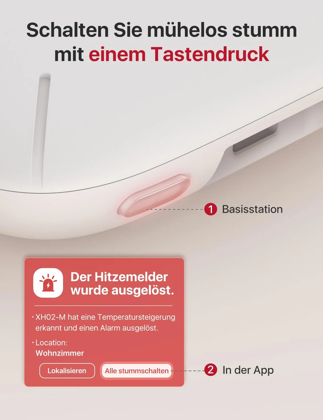 X-Sense Bezprzewodowy czujnik ciepła z uszczelnioną baterią 10-letnią i łatwą instalacją, czujnik ciepła kompatybilny ze stacją bazową, XH02-M, 2 sztuki