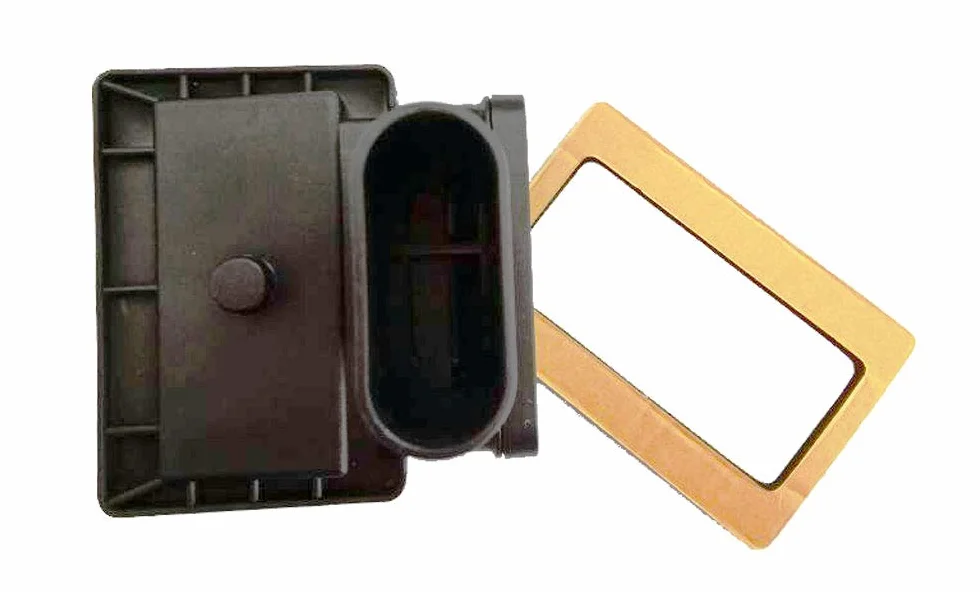 Keenberk Przepełnienie - 90 stopni - do zlewozmywaków z przelewem w półce obok umywalki - prostokątne, płaskie, 50 mm x 80 mm, stal nierdzewna