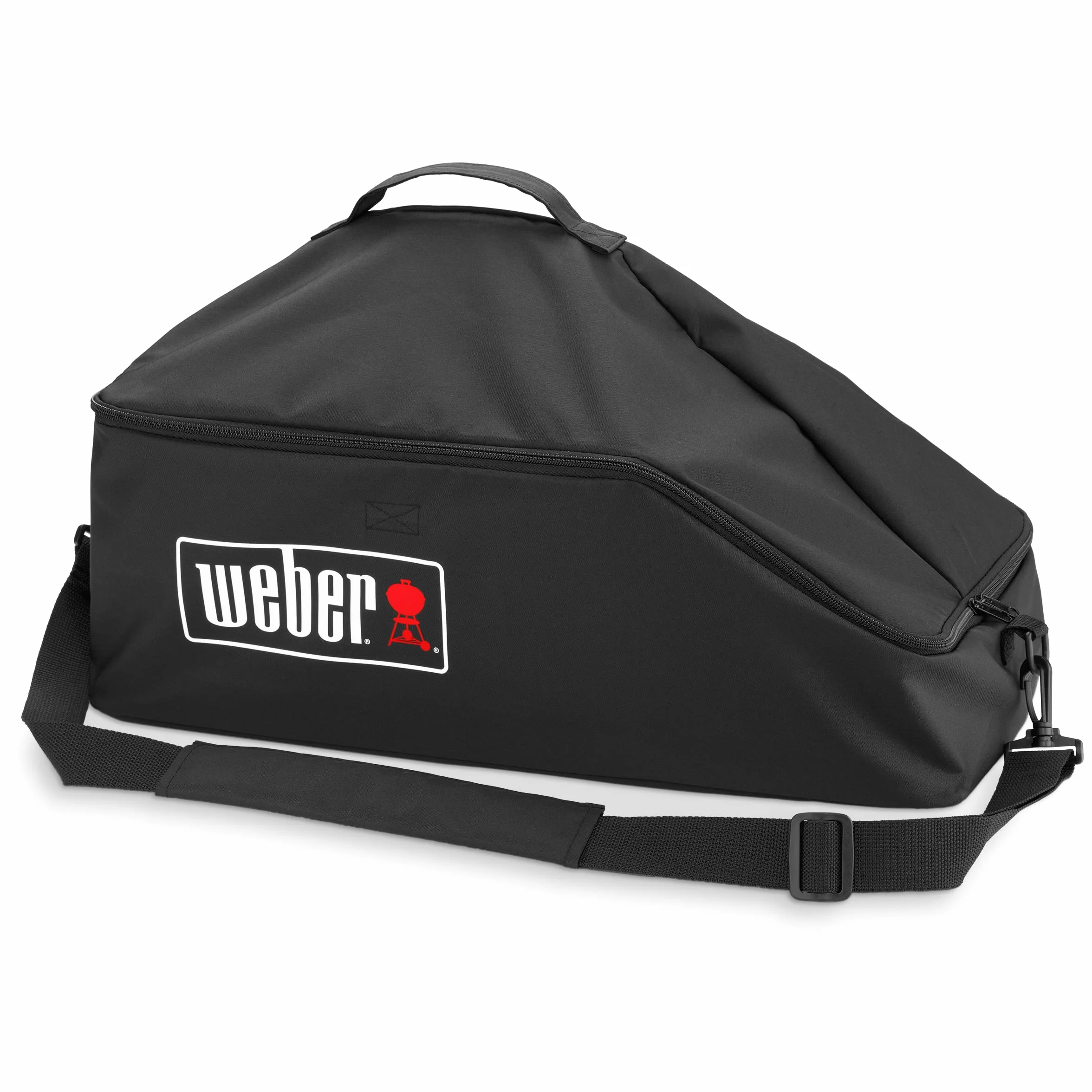 Weber Premium Torba Transportowa na Grill Go-Anywhere, Regulowany Pasek na Ramię, Oddychająca, Odporna na UV i Wodę, Ochrona przed Wiatrem i Pogodą, Czarna (7160)