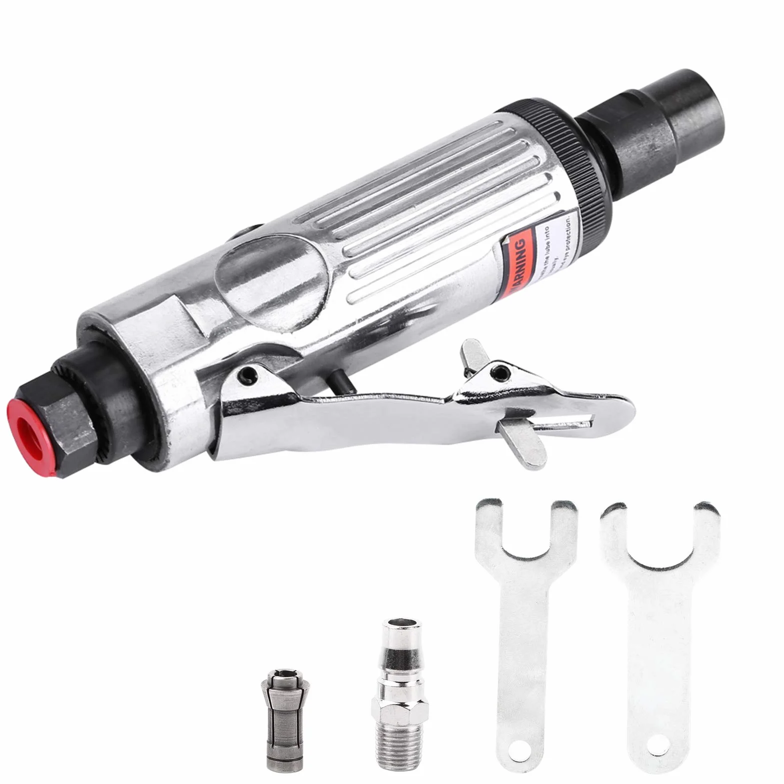 Szlifierka pneumatyczna 1/4 '' Heavy Duty Pneumatyczna polerka Narzędzie do szlifowania Narzędzie do czyszczenia (srebrne)
