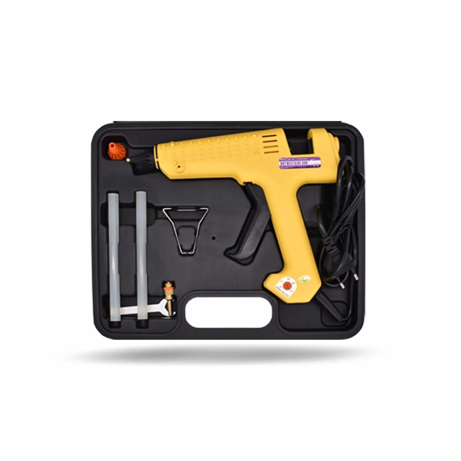 Pistolet do Kleju, 250W profesjonalny pistolet do klejenia na gorąco z zestawem narzędzi dysza z czystej miedzi regulowana temperatura wysokie zużycie energii 11mm klej w sztyfcie(SET-2,TYPE_250W)