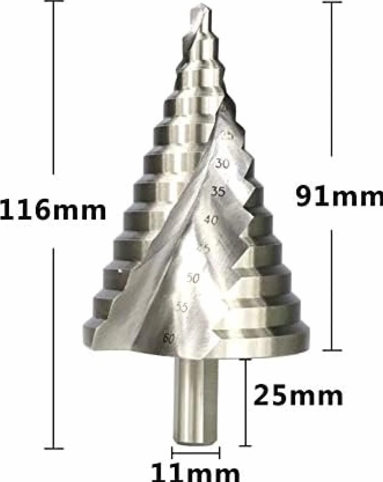 Wiertło Stopniowe, Wiertła Do Metalu, Wiertło Stopniowe Z Węglików Spiekanych HSS 4-32 Mm 6-60 Mm Wiertło Stopniowe Rowek Spiralny Wiertło Pagoda Trójkątny Uchwyt Dłuto Wiertarka Stożkowa Stopniow