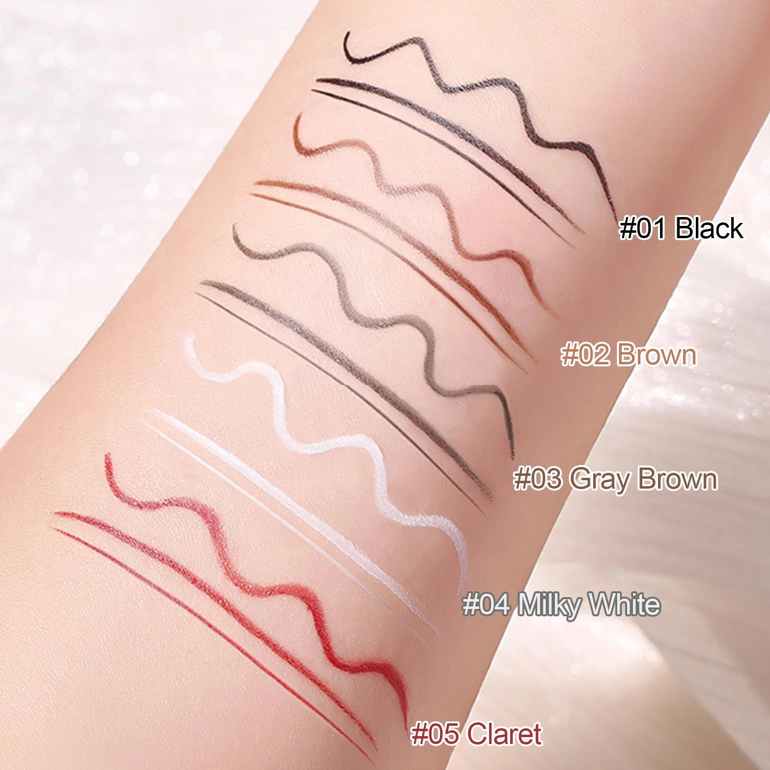 Erinde Gray Brown Liquid Eyeliner – High Precision, płynny szary tusz do powiek, profesjonalny wodoodporny, długotrwały, szybkoschnący koreański makijaż oczu