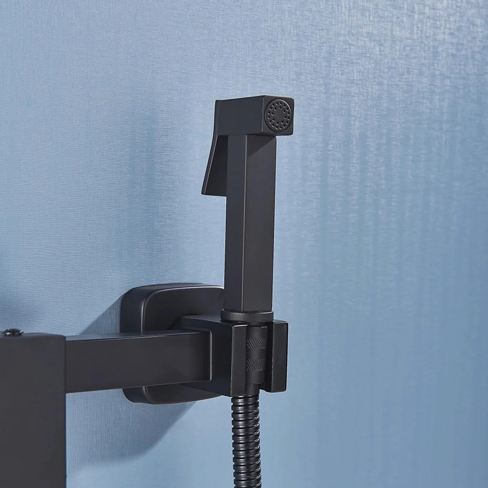 CMBSSTFC Matowe czarne baterie prysznicowe bidetowe Mosiężny higieniczny spray Airbrush Tap Mieszacz ciepłej i zimnej wody Toaleta (szczotkowana C)