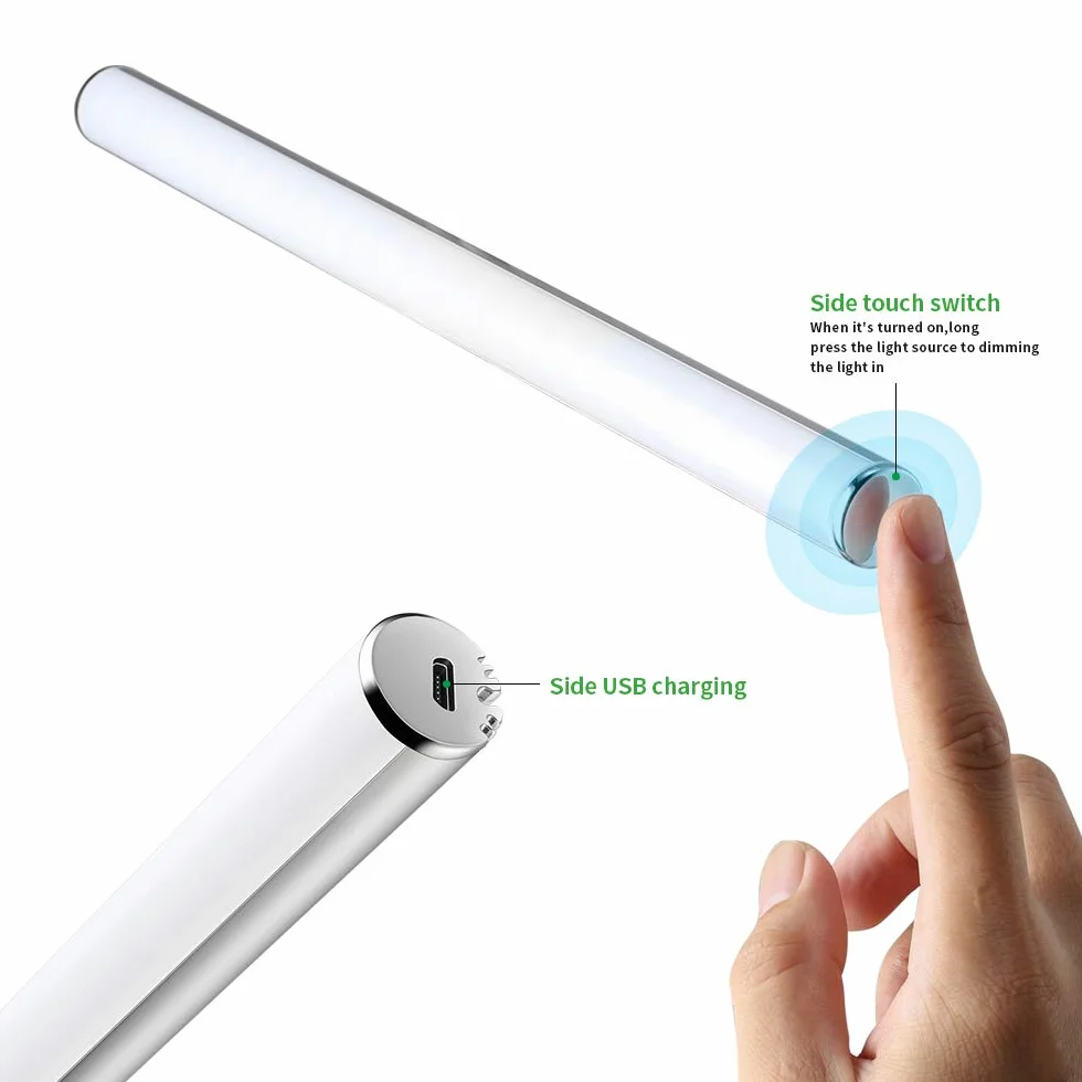 Lixada Światło lusterka toaletkowego, przenośna lampa do makijażu, sterowanie dotykowe / ładowanie USB, do oświetlenia lustra toaletki łazienkowej