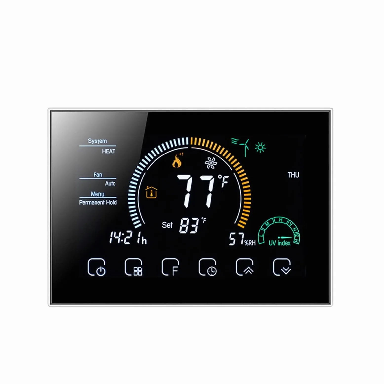Inteligentny termostat, Bezprzewodowe programowanie tygodniowe Cyfrowy ekran dotykowy w pomieszczeniu Inteligentny podgrzewacz wody Termostat pompy ciepła Regulator temperatury(Nero)