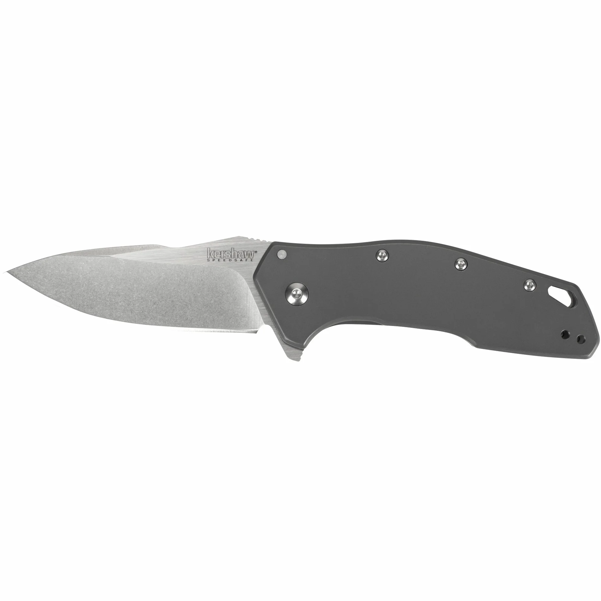 Kershaw 1881 nóż jednoręczny ERIS stal 8Cr13MoV SpeedSafe Frame Lock powłoka tytanowa uchwyt stalowy klips nóż, niebieski, M