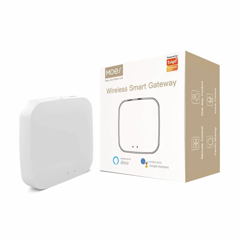 MOES Tuya ZigBee i BLE Multi-Mode Smart Home Gateway WiFi Mesh Hub