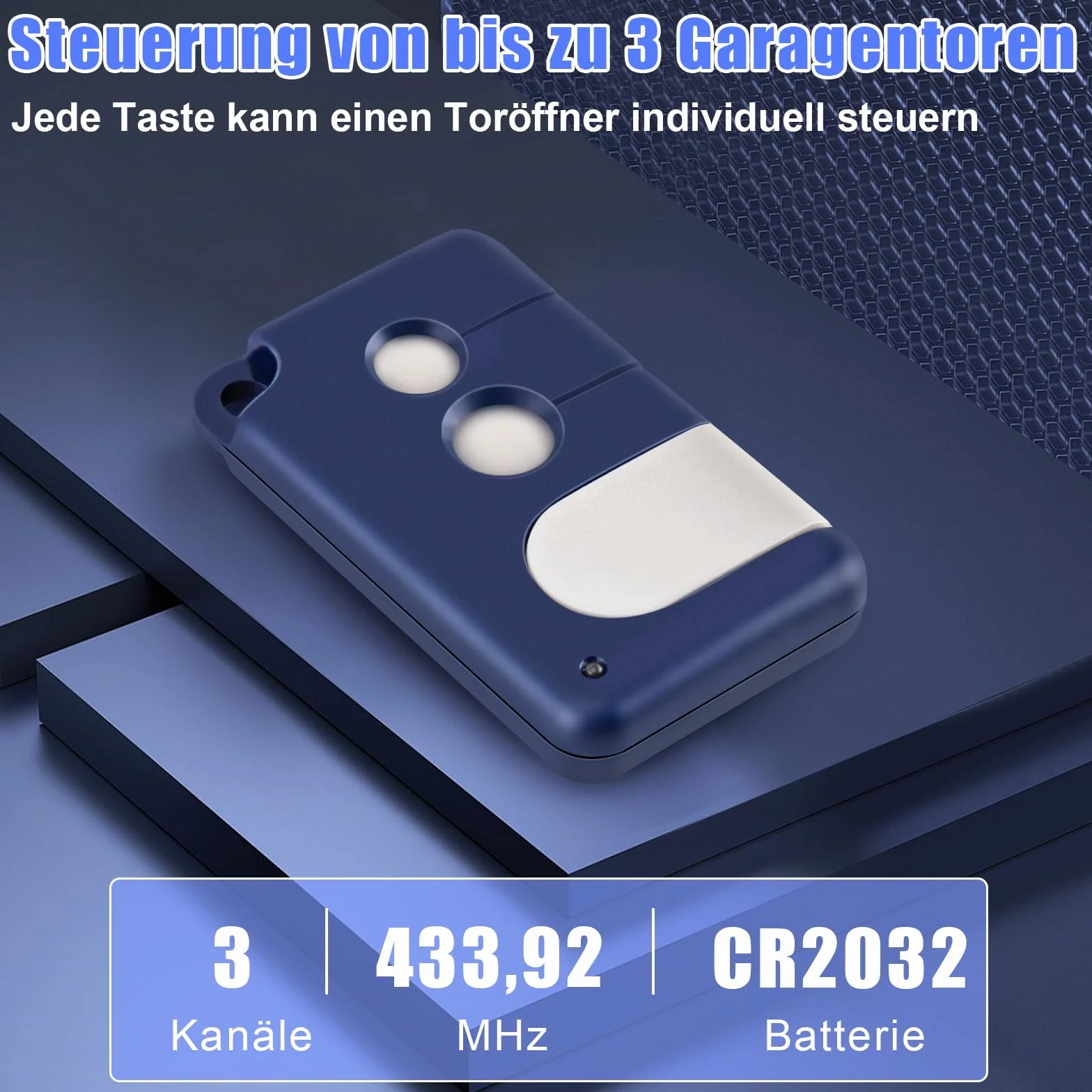 pepape Garage pilot zdalnego sterowania kompatybilny z Chamberlain LiftMaster MotorLift 84335EML, 84333E, 94333,92 MHz, pilot Garaż do MotorLift ML500, ML700, 2 szt